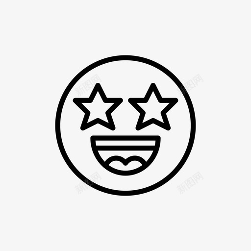 著名的表情符号表情符号快乐图标svg_新图网 https://ixintu.com 快乐 明星 概述的表情符号 著名的表情符号 表情符号