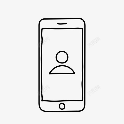 iphone人屏幕设备图标svg_新图网 https://ixintu.com iphone人 屏幕 手绘 设备