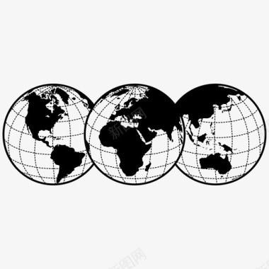 世界地球地球地图图标图标