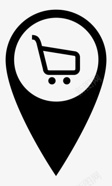 购物地点购物车购物中心图标图标