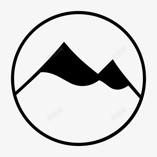 山冒险形象图标svg_新图网 https://ixintu.com 冒险 图画 山 山峰 形象 荒野