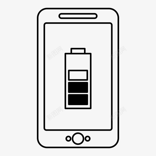 智能手机充电电平图标svg_新图网 https://ixintu.com 充电 智能手机 电平 移动
