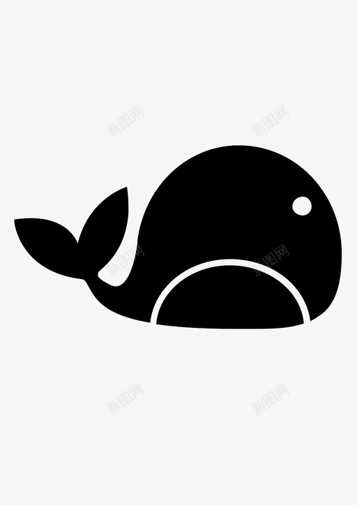鲸鱼动物图标svg_新图网 https://ixintu.com 动物 鲸鱼