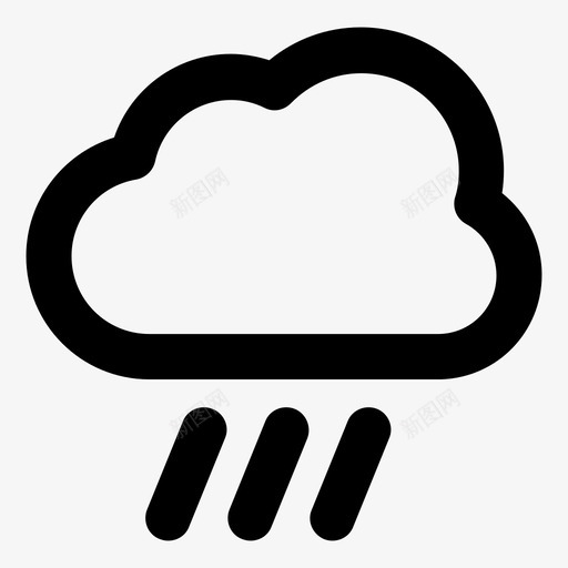 云雨气候预报图标svg_新图网 https://ixintu.com 云雨 天气 气候 预报