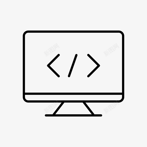 桌面设备网络代码开发图标svg_新图网 https://ixintu.com 开发 桌面设备 网络代码