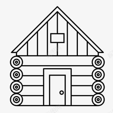 木屋野营房屋图标图标