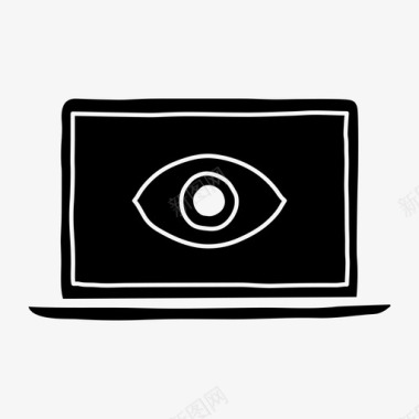 笔记本电脑视图设备眼睛图标图标