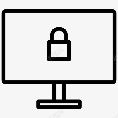 计算机锁定锁定系统受保护系统图标图标