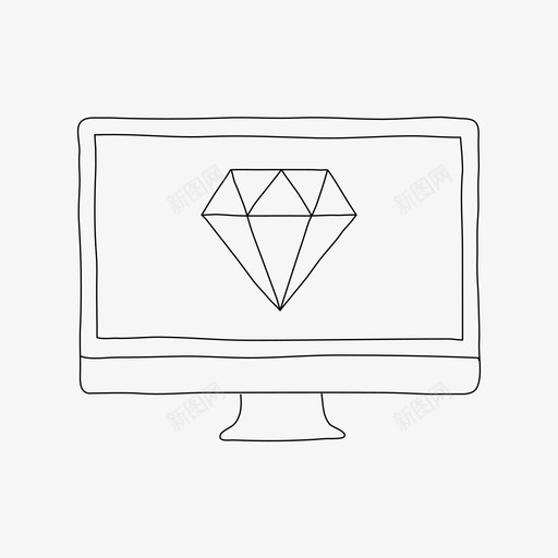 桌面钻石设备屏幕图标svg_新图网 https://ixintu.com 屏幕 桌面钻石 设备 财富