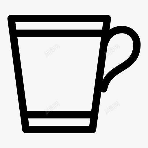 马克杯饮料杯提手杯图标svg_新图网 https://ixintu.com 提手杯 热杯 纯系列 茶杯 饮料杯 马克杯