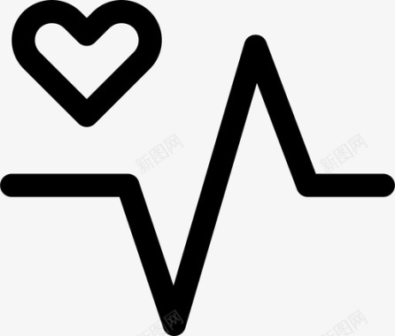 生命线健康心脏心跳脉搏图标图标