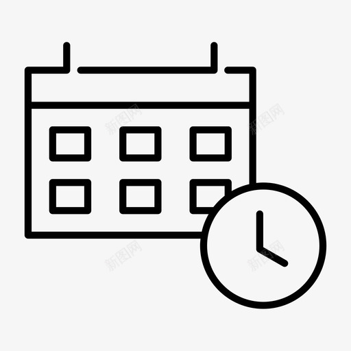等待时间表期间计划图标svg_新图网 https://ixintu.com 业务间隙灯 时间 期间 等待时间表 计划