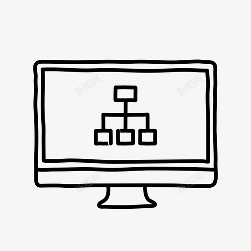 桌面站点地图设备手绘图标svg_新图网 https://ixintu.com 屏幕 手绘 桌面站点地图 站点地图 设备