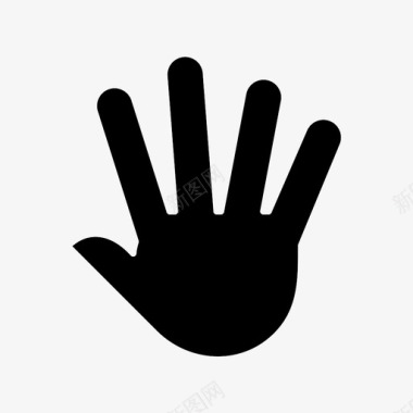 手五手指帮助图标图标