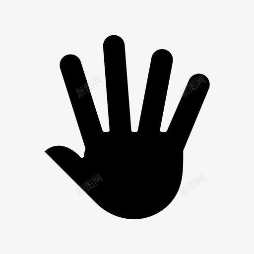 手五手指帮助图标svg_新图网 https://ixintu.com 停止 双手手指 帮助 手五 手势 手指