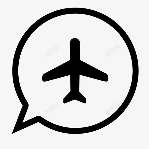 聊天飞机机场buble图标svg_新图网 https://ixintu.com buble chattalk talk 机场 聊天飞机