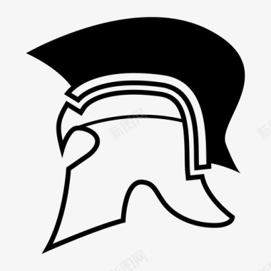 罗马头盔骑士图标图标