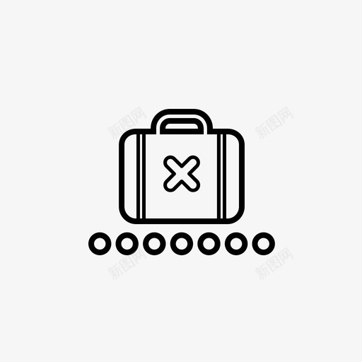 行李托运取消错误图标svg_新图网 https://ixintu.com 取消 机场象形图 行李托运 行李箱 错误