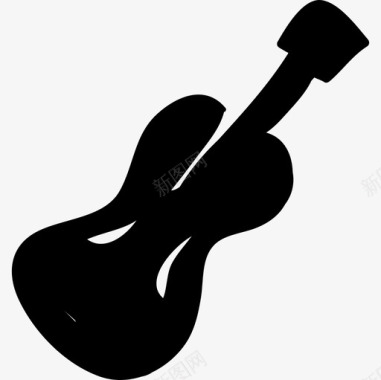吉他填充手绘乐器手绘教育图标图标