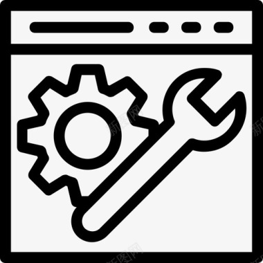网页开发cog扳手图标图标