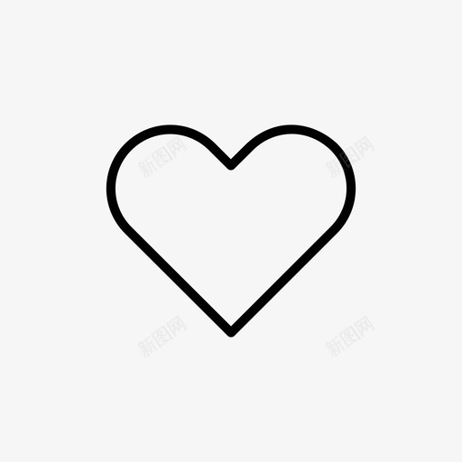 基本的心空的心图标svg_新图网 https://ixintu.com 基本的心 空的心