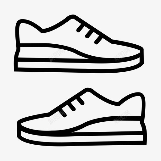 鞋子脚运动鞋图标svg_新图网 https://ixintu.com 散步 脚 衣柜 运动鞋 鞋子