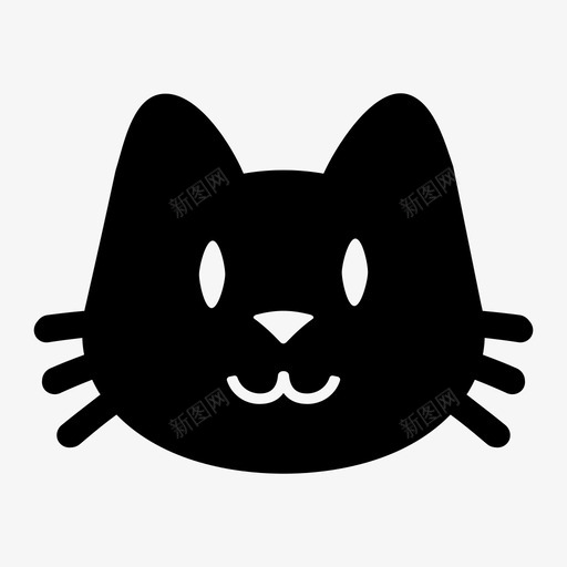 猫可爱宠物图标svg_新图网 https://ixintu.com 可爱 宠物 猫