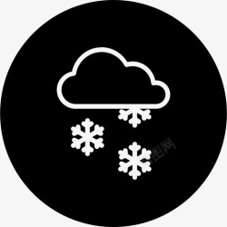圣诞冬云盆栽雪花圣诞云图标高清图片