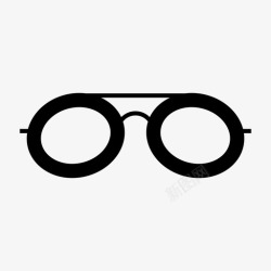 椭圆形眼镜椭圆形眼镜眼镜时尚图标高清图片