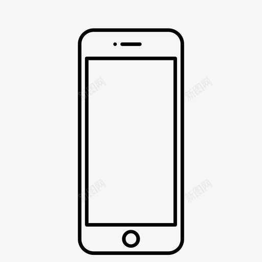 iphone55s苹果图标svg_新图网 https://ixintu.com 5s iphone5 智能手机 苹果 苹果系列线性风格