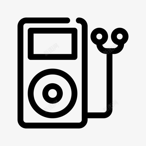 mp3播放器耳机ipod图标svg_新图网 https://ixintu.com ipod mp3播放器 便携式音乐 小配件 耳机