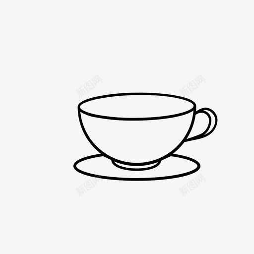 茶杯碟茶杯图标svg_新图网 https://ixintu.com 杯碟 茶 茶logo 茶杯
