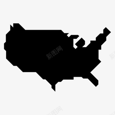 美国国家地图图标图标