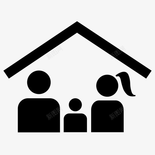 家庭家庭保险住所图标svg_新图网 https://ixintu.com 住所 家庭 家庭保险 护理