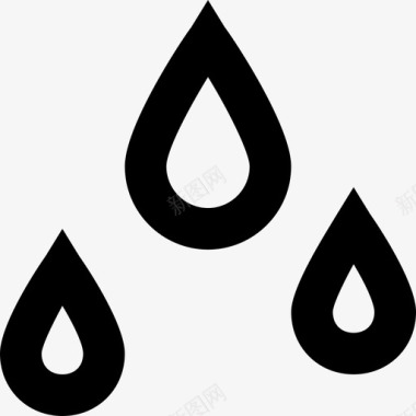 雨水水滴图标图标