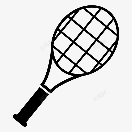 网球拍游戏运动图标svg_新图网 https://ixintu.com 游戏 网球拍 运动