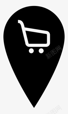 购物地点购物车购物中心图标图标