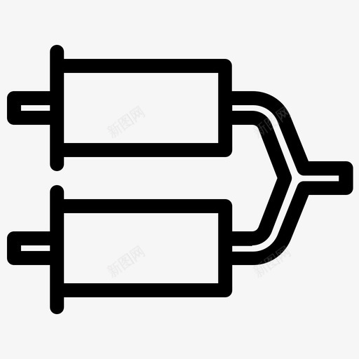 排气汽车消声器图标svg_新图网 https://ixintu.com 排气 汽车 汽车服务 消声器 管道