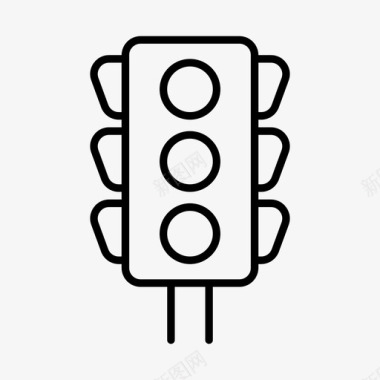 红绿灯导航道路图标图标