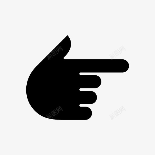 手指向右边方向手指图标svg_新图网 https://ixintu.com 手指 手指向右边 方向 符号