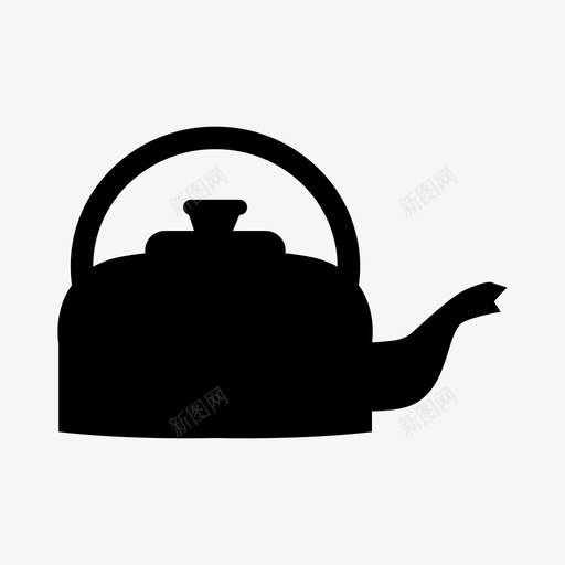 茶壶绿色水壶图标svg_新图网 https://ixintu.com 健康2 水壶 绿色 茶壶