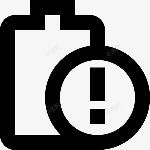 低电量电池电量电池状态图标svg_新图网 https://ixintu.com 低电量 感叹号 电池状态 电池电量 线路要素图标集