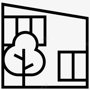 房屋建筑结构图标图标