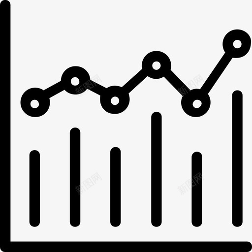 柱状图增长统计图标svg_新图网 https://ixintu.com 增长 数字营销 柱状图 统计