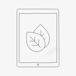 铺满屏幕叶子ipad叶子设备自然图标高清图片