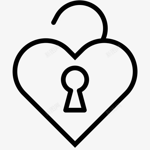 解开心钥匙图标svg_新图网 https://ixintu.com 心 情人 爱 解开 钥匙