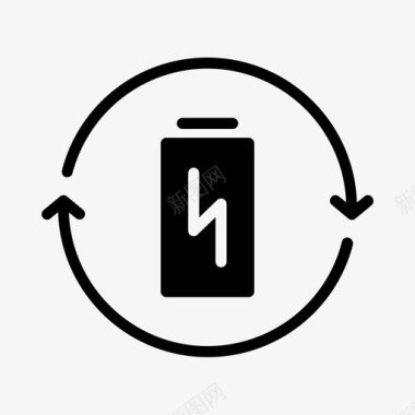 可充电电池能源电力图标图标