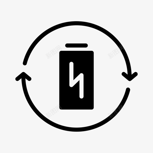可充电电池能源电力图标svg_新图网 https://ixintu.com 可充电电池 可再生能源 杂项 电力 能源