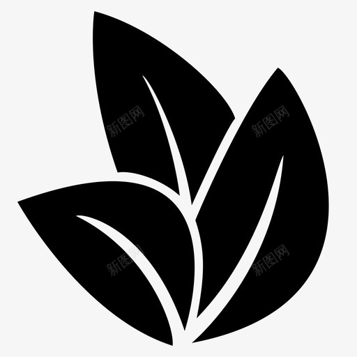 树叶绿色植物图标svg_新图网 https://ixintu.com 产品徽章 树叶 植物 绿色