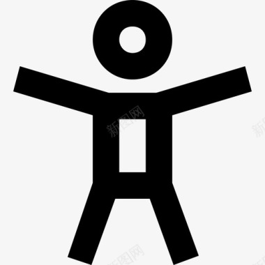 男人锻炼健身图标图标